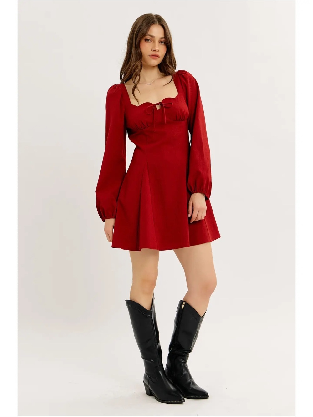 NWT Mini Dress with Heart Bust - Red